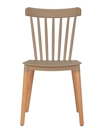 Стул обеденный THEO ножки светлый бук, цвет бежевый GR-03 Стул обеденный THEO ножки светлый бук, цвет бежевый GR-03