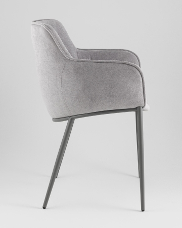 Стул Твигги шенилл серый с серым каркасом