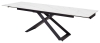 Стол LIVORNO 180 MATT WHITE MARBLE SINTERED STONE, BLACK