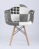 Кресло DSW пэчворк черно-белое