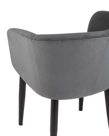 Кресло Ральф велюр темно-серый