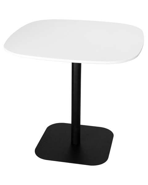 Стол обеденный OTIS белая столешница, черное основание