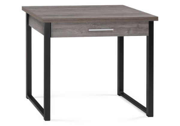 Стол деревянный Ибби 90(128)х64х77 рошелье, черный матовый