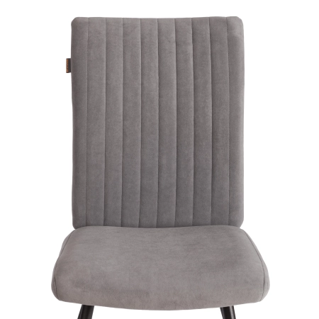 Стул обеденный Monte Carlo серый, ткань и металл, мягкое сиденье, без подлокотников Стул обеденный Monte Carlo серый, ткань и металл, мягкое сиденье, без подлокотников