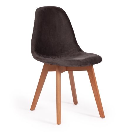 Стул Secret De Maison CINDY SOFT (mod. C1021F1) вельвет, дерево, 53х45х81 см, серый (HLR 24), натуральный