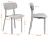 Стул JOLLY (mod. XRB-096-B2) серый