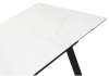 Керамический стол Норман 140(200)х80х75 белый мрамор, черный
