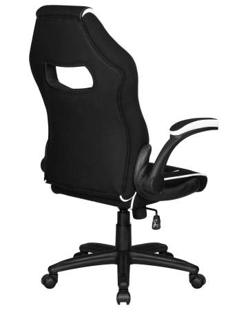 Кресло игровое RICK черно-белая ткань