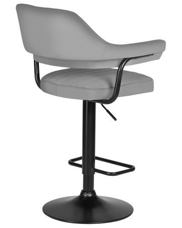 Стул барный CHARLY черный, серый велюр MJ9-75 Стул барный CHARLY черный, серый велюр MJ9-75