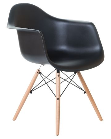 Стул обеденный DAW ножки светлый бук сиденья черный