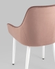 Стул Диана велюр пыльно-розовый ножки белые