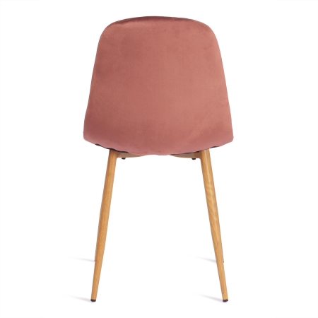 Стул BREEZE (mod. 4724) вельвет и металл, 44х53х87 см, коралловый и натуральный