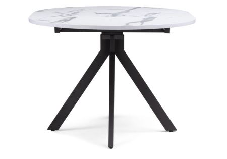 Стол деревянный Бетина мрамор белый, черный