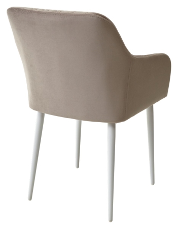 Стул BRANDY-X латте #25 белый каркас, велюр