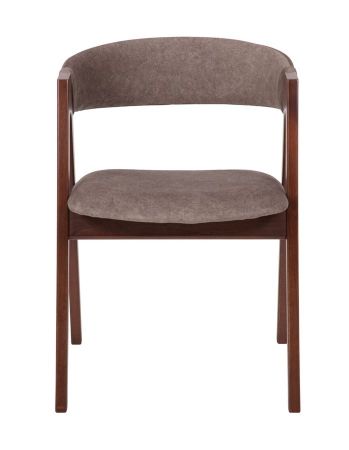 Стул "Честер 1" темный орех, ткань Айсберг корица