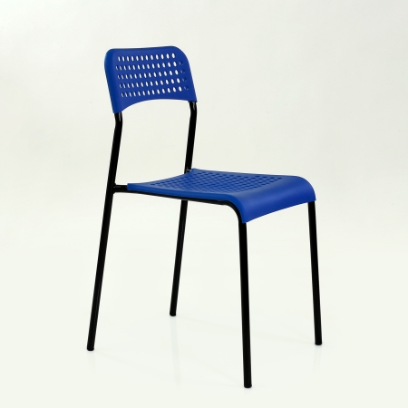 Стул UNO темн-синее сиденье, корпус черный стопируемый Стул UNO темн-синее сиденье, корпус черный стопируемый