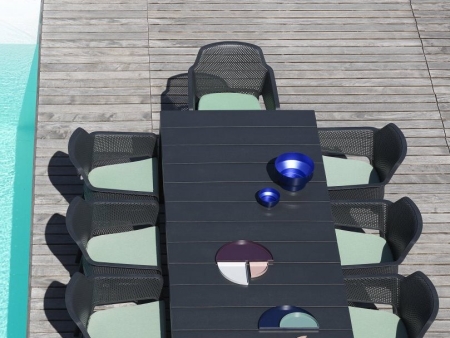 Стол пластиковый раздвижной Rio 140 Extensibile антрацит