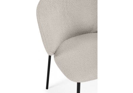 Стул на металлокаркасе Рикко бежевый (05 beige), черный