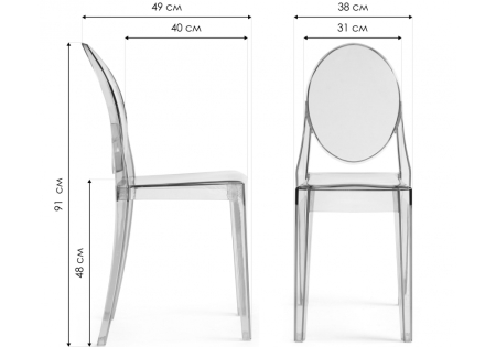 Пластиковый стул Victoria серый