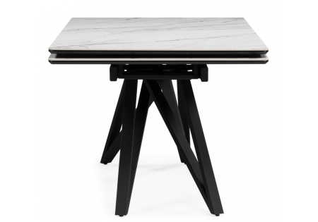 Керамический стол Вилсон 160(220)х89 белый золотой, черный