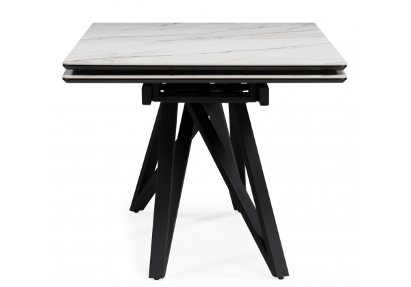 Керамический стол Вилсон 160(220)х89 белый золотой, черный