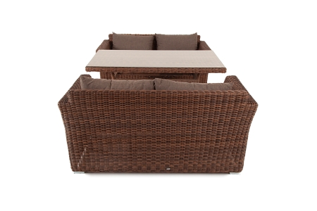 "Мокко" обеденная группа плетеная из ротанга, цвет коричневый "Мокко" обеденная группа плетеная из ротанга, цвет коричневый