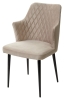 Стул HERMAN латте #25 велюр, черный каркас