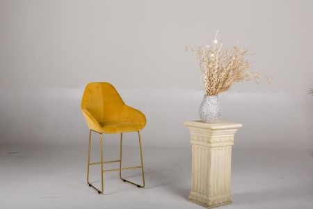 Кресло бар Kent Желт/Линк золото