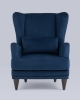 Кресло Скотт велюр темно-синий
