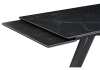 Керамический стол Вилли 140(200)х80х75 черный мрамор, черный