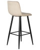Стул барный NICOLE черные матовые ножки, мокко велюр 108-104