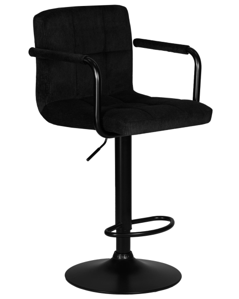 Стул барный KRUGER ARM BLACK черный вельвет Стул барный KRUGER ARM BLACK черный вельвет