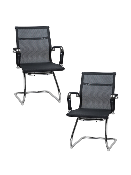Набор 2 шт Офисное кресло для посетителей CODY MESH, черный