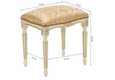 Банкетка Беттино патина золото, бежевый