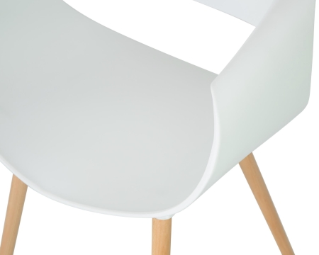 Набор 4 шт Стул обеденный ALIEN, ножки светлый бук белый (W-02)