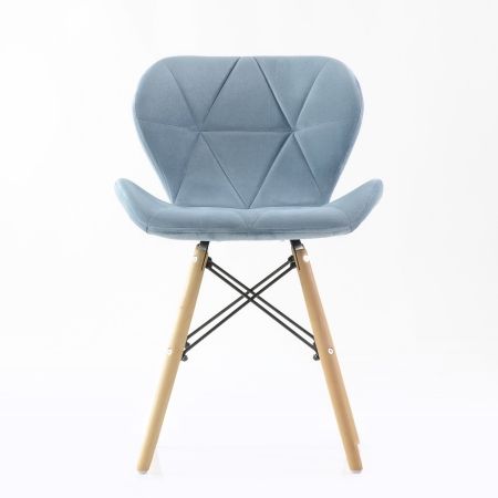 Стул Perfecto серо-голубой велюр