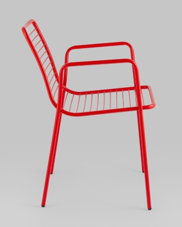 Стул с подлокотниками Дели металл красный