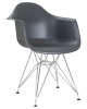 Стул обеденный DAW ножки хром, цвет сиденья серый
