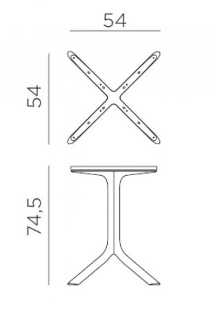 Стол пластиковый обеденный Clip 70 белый Стол пластиковый обеденный Clip 70 белый
