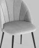 Стул Логан велюр светло-серый
