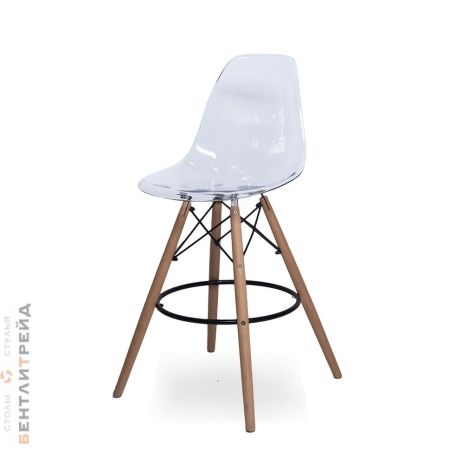 Барный стул Eames 3BT прозрачный пластик