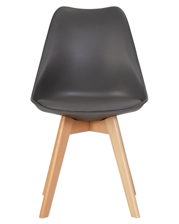 Набор 4 шт Стул обеденный JERRY SOFT, ножки светлый бук сиденья темно-серый (G-04)