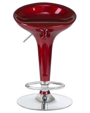 Стул барный BOMBA бордовый металлик