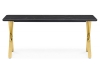 Керамический стол Селена 3 180х90 черный мрамор, золото