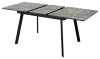 Стол АРУБА 140 ШТОРМ, стекло, черный каркас