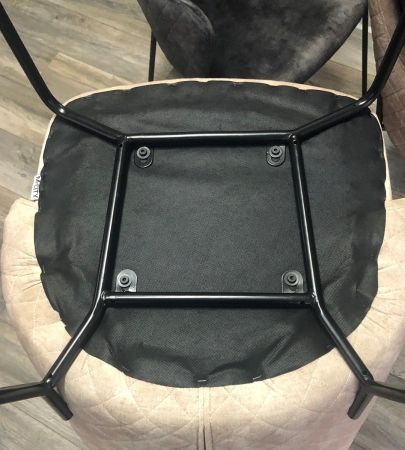 Стул AMARETTO VBP201 античный графит, велюр без пальчикового эффекта, черный каркас