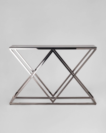 Консоль ИНСИГНИЯ 115*30 сталь темный хром стекло дым