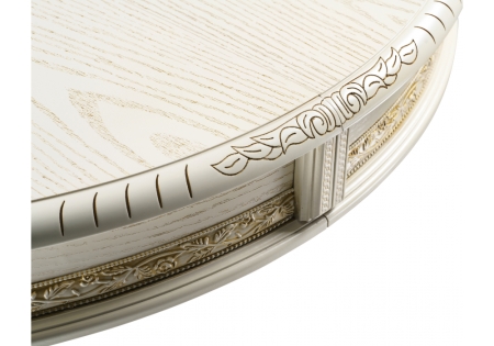 Стол деревянный Альфред крем, золотая патина