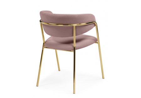 Стул на металлокаркасе Kamelia светло-фиолетовый, золотой