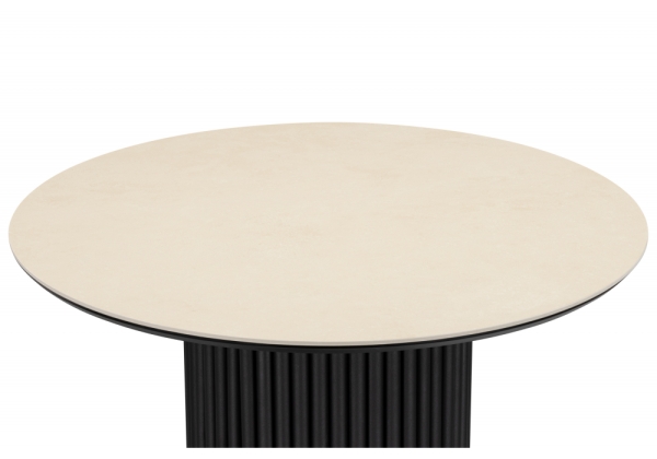 Керамический стол Барел 89 okara light yellow, черный